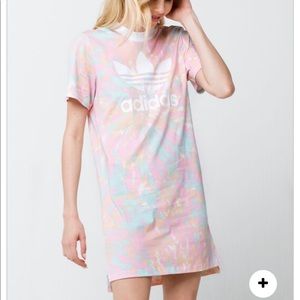 Adidas tie dye shirt dress